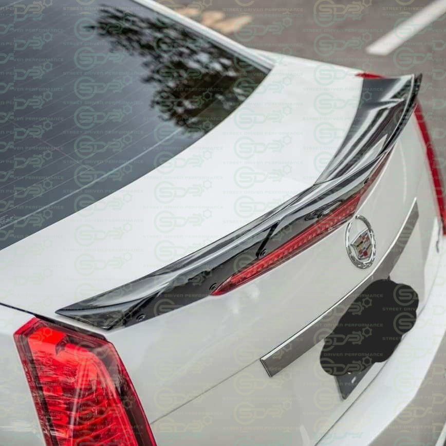 2009-2015 Cadillac CTS-V V2 Sedan GLOSS BLACK Rear Trunk Wing Wickerbill Spoiler